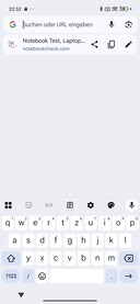 Tastatur im Hochformat