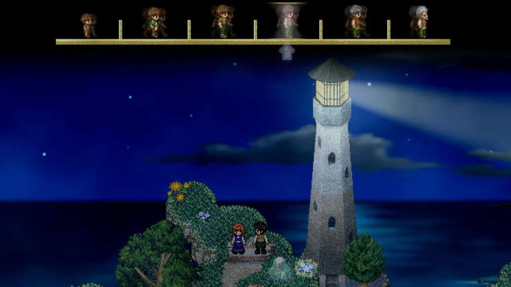 Die Aufmachung von To the Moon ist eher düster und melancholisch – passend zur Jahreszeit. (Im Bild: Ein Screenshot aus To the Moon)