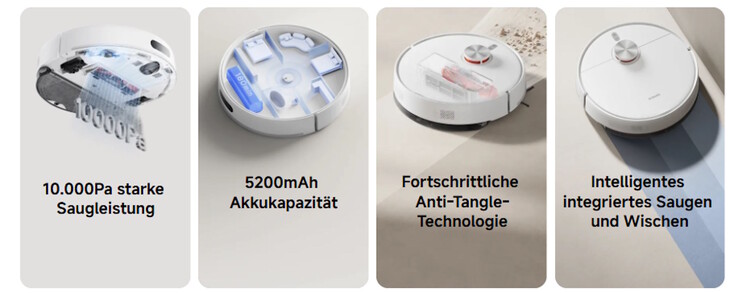 Der Robot Vacuum S40 wird mit einer hohen Saugkraft beworben (Bildquelle: Xiaomi)