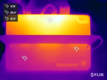Oberflächentemperaturen Stresstest (Rückseite)