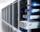 Server-Racks mit speziellen Schienen. King Slide kontrolliert 80% des Marktes für diese Bauteile