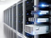 Server-Racks mit speziellen Schienen. King Slide kontrolliert 80% des Marktes für diese Bauteile