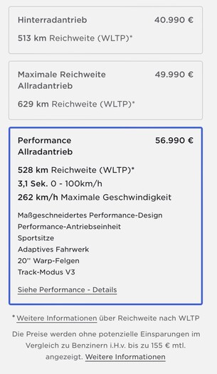Tesla Model 3 Preise nach der Anpassung