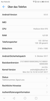 Huawei Mate 10 Pro: Systeminfos