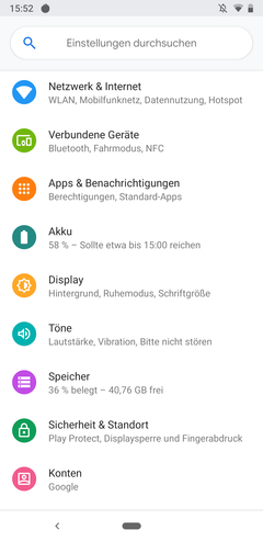 Test Google Pixel 3a Smartphone