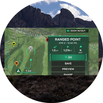 Karten lassen sich nutzen und einblenden (Bildquelle: Garmin)