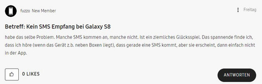 Ein weiterer User mit ähnlichem Problem.