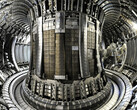 Viel Aufwand für (noch) sehr kleine Energiemengen. Blick in den JET-Reaktor. (Quelle: EUROfusion)