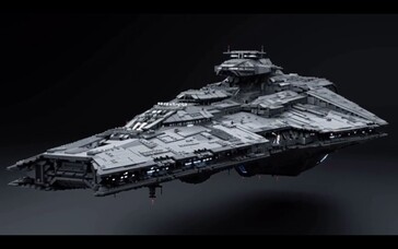 Unser Referenzbild SHIP-001 des Klemmbaustein-Schiffs, Screenshot aus unserem ersten Video