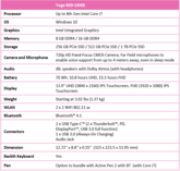 Yoga 920-13IKB Spezifikationen