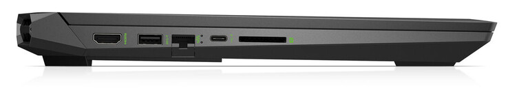Linke Seite: HDMI, USB 3.2 Gen 1 (Typ A), Gigabit-Ethernet, USB 3.2 Gen 2 (Typ C), Speicherkartenleser (SD)