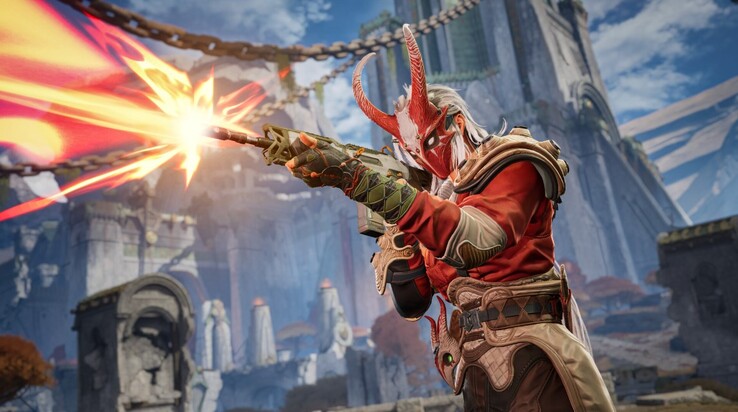 Im Bild: Ein Schießender Charakter in Highguard.