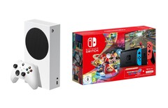 Die Xbox Series S kann jetzt für nur 222 Euro bestellt werden, und auch die Nintendo Switch gibts zum Bestpreis. (Bild: Microsoft / Nintendo, bearbeitet)