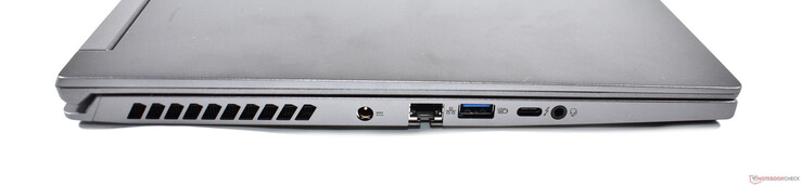 Netzschluss, 2.5-Gigabit-RJ45, USB-A 3.2, Thunderbolt 4, 3.5-mm-Audio