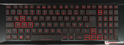 Die Tastatur des Acer Aspire Nitro 5 AN517