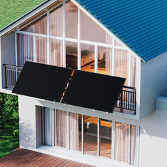 Im Aldi-Onlineshop gibt es ab morgen ein bifaziales Balkonkraftwerk mit oder ohne Speicher. (Bildquelle: Aldi-Onlineshop)