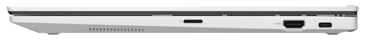 Rechte Seite: Speicherkartenleser (MicroSD), HDMI, USB 3.2 Gen 2 (Typ C; Power Delivery, Displayport)