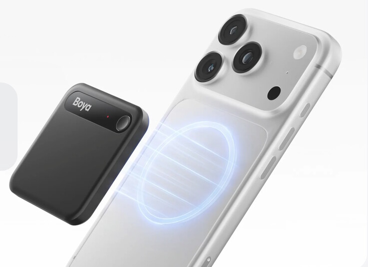 Der Boya Notra Neo lässt sich über eine MagSafe-kompatible Magnethalterung befestigen.
