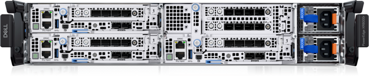 Der XR8000 ist für 19-Zoll-Racks hier mit 2 HE. (Bild: Dell)
