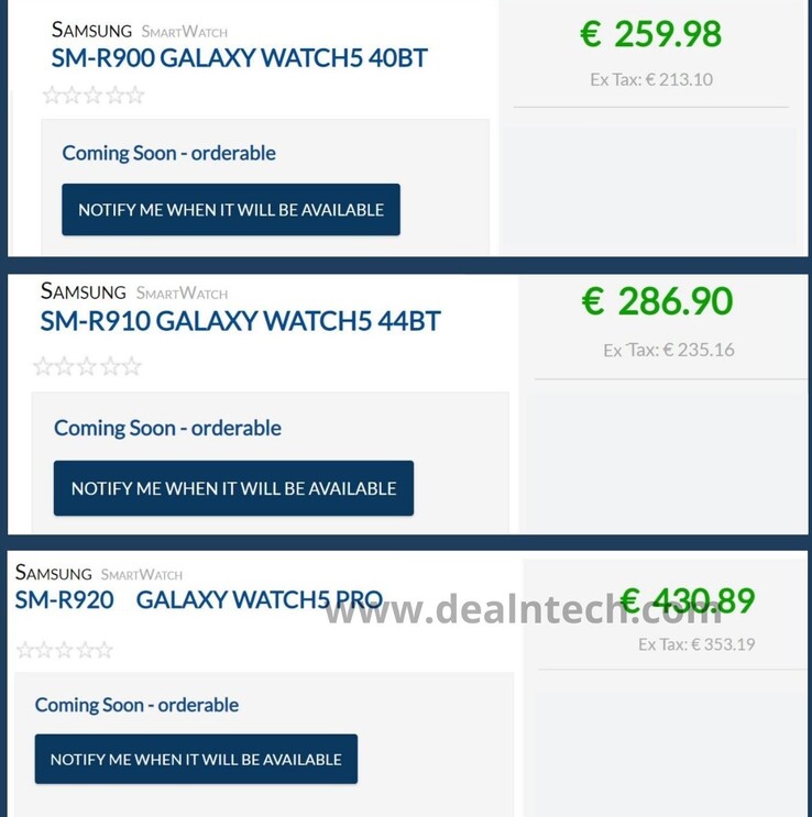 Laut einem "verlässlichen Händler" in der EU soll die Galaxy Watch5-Generation doch deutlich günstiger werden als erwartet.