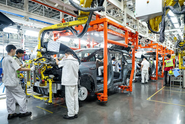 Autoproduktion von Xpeng in Guangzhou (Bild: Xpeng).