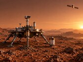 Konzeptbild der chinesischen Tianwen-3-Mission, die Gesteins- und Bodenproben vom Mars zur Erde bringen soll.