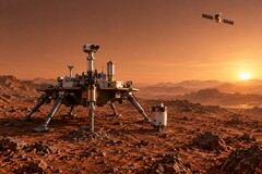Konzeptbild der chinesischen Tianwen-3-Mission, die Gesteins- und Bodenproben vom Mars zur Erde bringen soll.