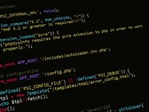 PHP-Quellcode auf einem dunklen Bildschirm