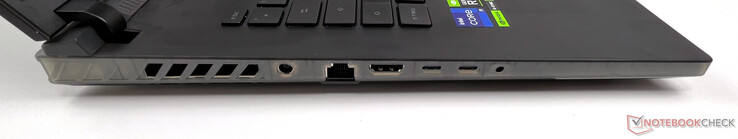 Links: Power, 2.5GBit LAN, HDMI 2.1, Thunderbolt 4, USB-C, Headset