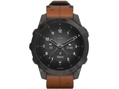 Mit dem braunen Lederarmband macht die Epix 2 Sapphire Titan eine wirklich gute Figur (Bild: Garmin)