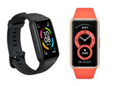Nur fast identisch: Die Fitness-Tracker Honor Band 6 (links) und das Huawei Band 6