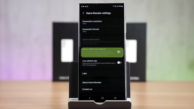 Samsungs "Game Booster"-Einstellungen wurden um eine interessante Option erweitert. (Bild: NL Tech, bearbeitet)