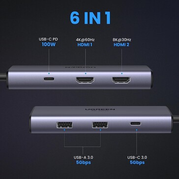 Ugreen 6-in-1 USB-C-Dockingstation