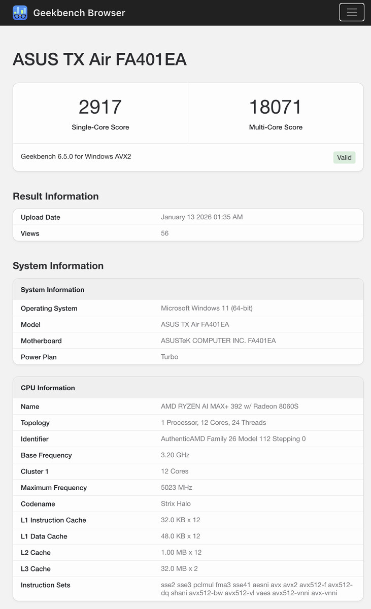 (Bildquelle: Geekbench)