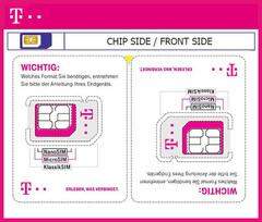 Telekom verkleinert SIM-Kartenhalter für weniger Plastikmüll.
