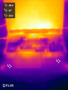 Oberflächentemperaturen Stresstest (Oberseite)