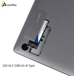 LincPlus P1 Laptop 13,3, bis 512 GB SSD im M.2 2280 SATA Slot