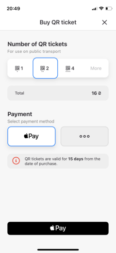 Kyiv Digital lässt einen schnell QR-Code-Tickets für den ÖPNV kaufen.