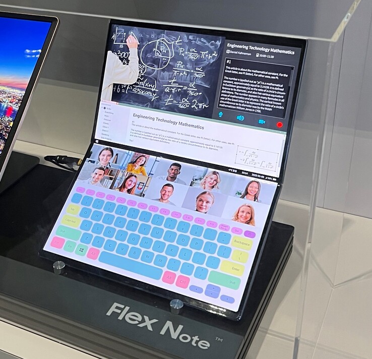 Galaxy Book Fold? Das Samsung Flex Note ist ebenfalls auf der Displayweek 2022 zu sehen.