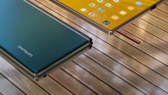 Wie in diesem Konzeptbild von Peacock könnte das Samsung Galaxy Z Fold5 in diesem Jahr einen S-Pen-Einschub erhalten, dafür aber dicker und schwerer werden, zumindest laut aktuellem Leak.