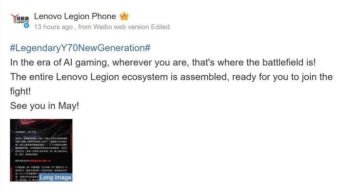 Lenovo soll im Mai ein neues Gaming-Handy herausbringen (maschinell übersetzt)