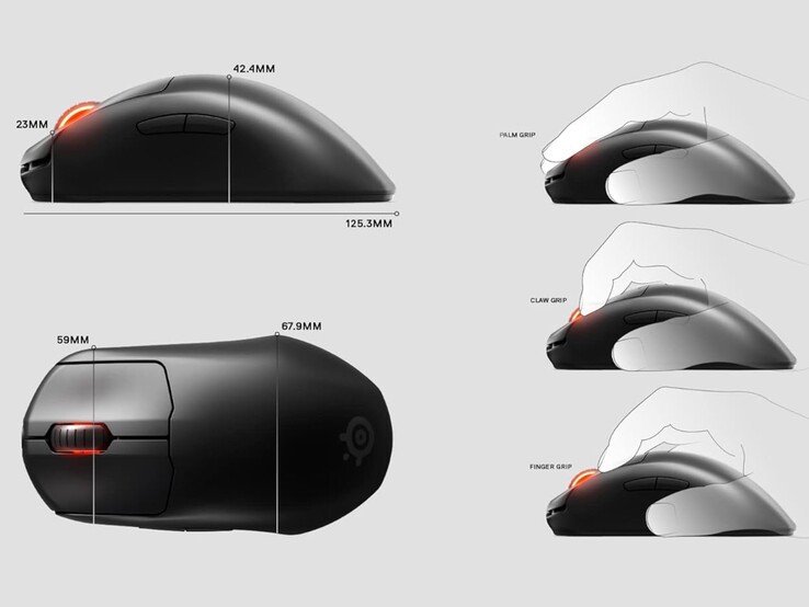 Egal ob Claw, Palm oder Fingertip – mit ihrer ergonomischen Formgebung soll sich die Maus für alle Griffarten eignen. (Quelle: Amazon)