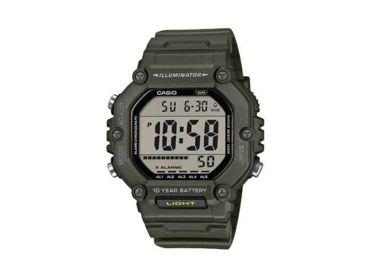 Die Casio-Uhr AE-1600HX-3A.