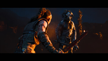 Ein Bild zeigt einen Kampf zwischen Senua und einem Gegner in Senua’s Saga: Hellblade II