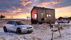 Hyundai Ioniq 5 als V2L Stromlieferant für Rentierfarm.