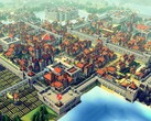 Im Bild: Eine Stadt und mehrere Gebäude in Kingdoms and Castles zeigt.