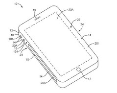 So könnte ein iPhone mit seitlichem Bildschirm aussehen (Bild: Apple)