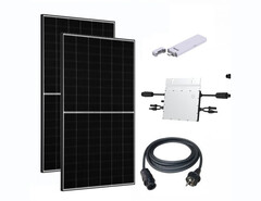 Balkonkraftwerk mit bifazialen Glas-Glas-Modulen für effiziente Stromerzeugung