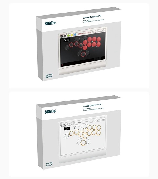 Der 8BitDo Arcade Controller Pro ist in zwei Farbvarianten erhältlich