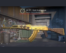 Der Gold Arabesque Skin für die AK-47 in Counter Strike 2 (Bildquelle: r/ohnePixel)